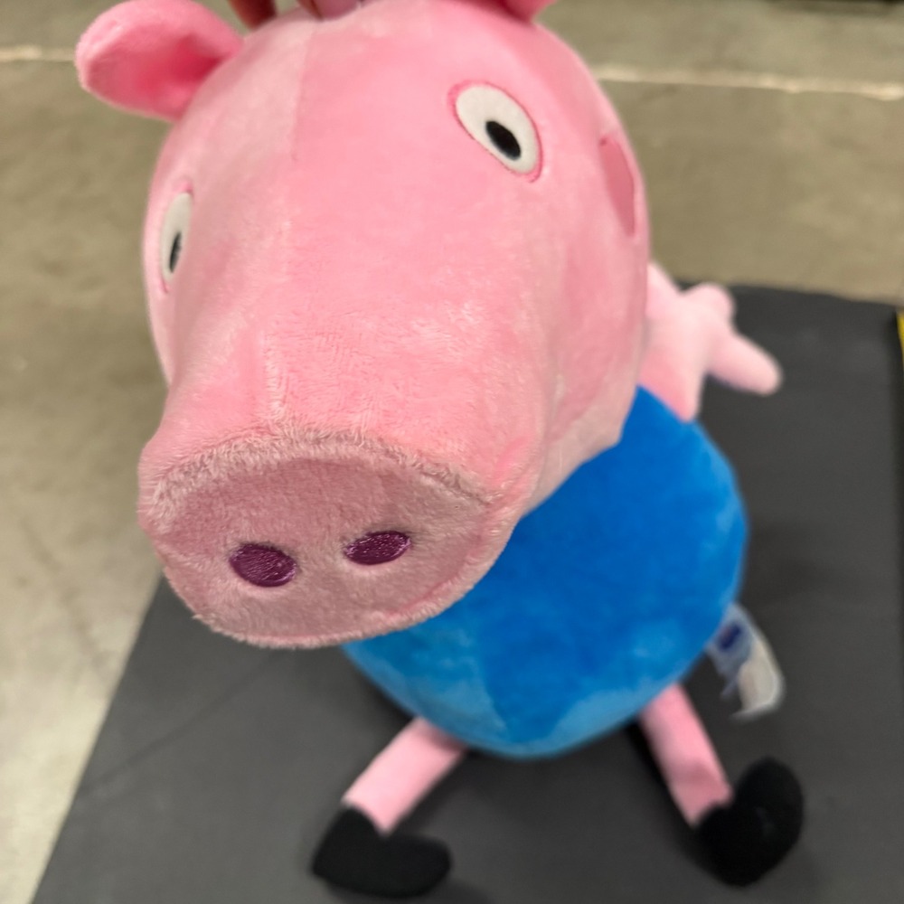 Peppa Pig George Pig Plush Large 21 Inch Stuffed Animal Blue Shirt Fiesta